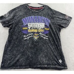 Rawsports Shirt Men's 4XL Kansas City Monarchs Negroe League Tee Gray